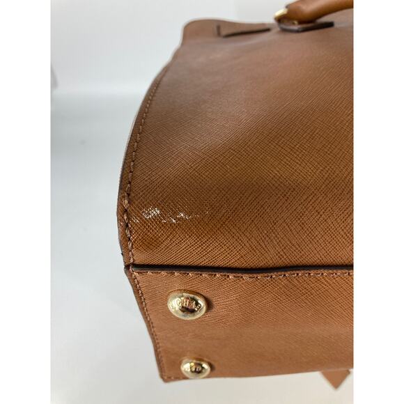 MICHAEL KORS, HAMILTON LARGE BROWN LEATHER SHOULDER BAG ASIS - Picture 7 of 15